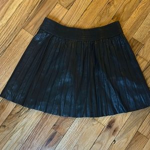 Walter baker leather pleated skirt